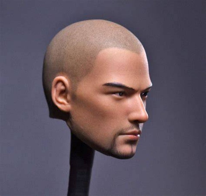 1/6 Tang Monk Head Sculpt Asura Saint Monk Head Carving Bald beard
