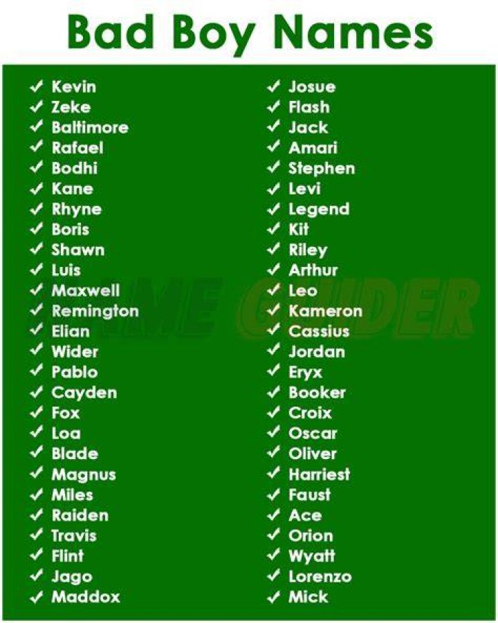 575+ Bad Boy Names and Suggestions (2023) Name Guider