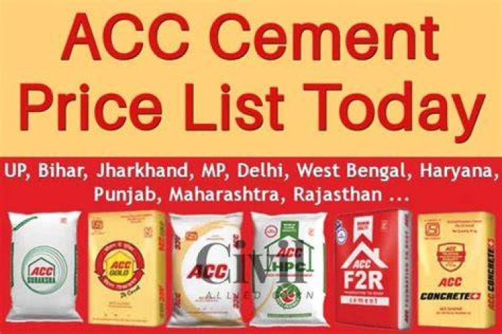 ACC Cement Price Per Bag Today 2024 (All States List)