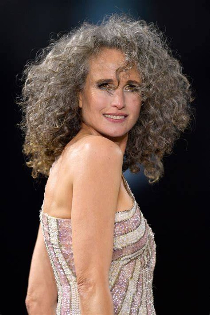 At 64 Andie Macdowell Is Happy with Her Gray Hair Wrinkles, Ignoring