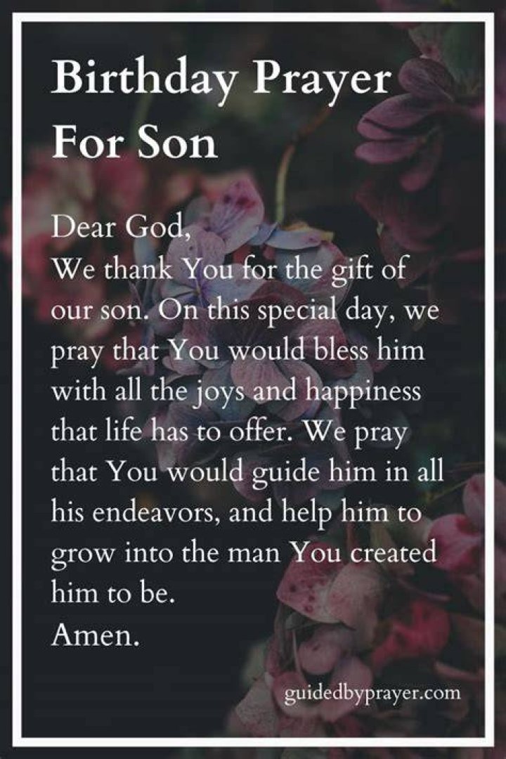Birthday Prayer For Son Images 80 Birthday Wishes For Son Happy