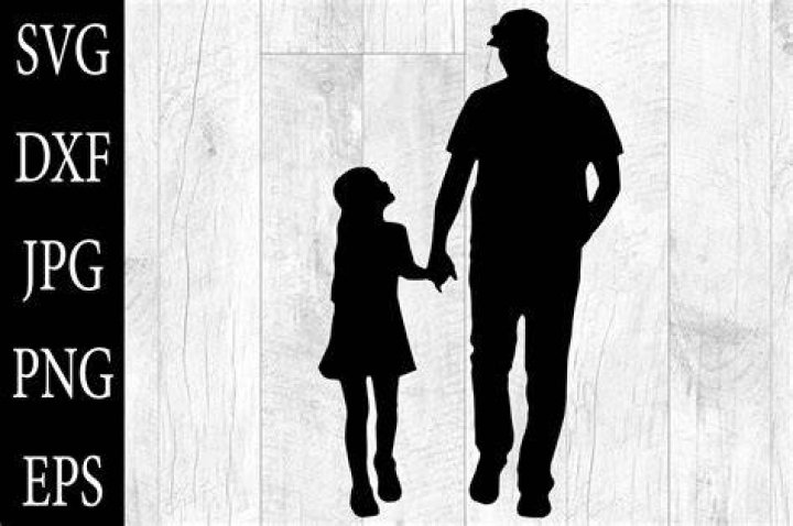 Dad Daughter Dad Son Silhouettes SVG PNG Graphic by Aleksa Popovic