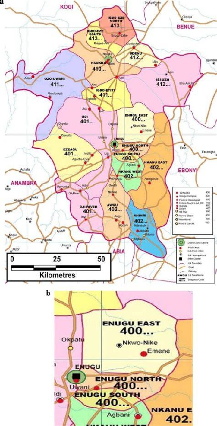 Enugu State Zip Code Map