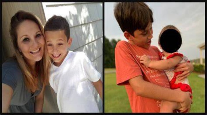 Gannon&rsquo;s parents Landen Hiott, Albert Stauch, and sister Laina Stauch&rsquo;s