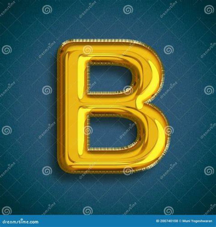 Golden B letter abc education free image download