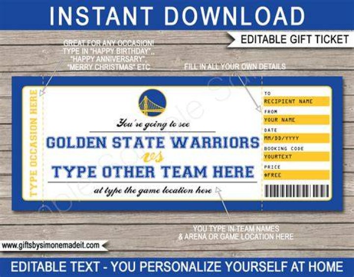 Golden State Warriors Metal Ticket Ornament Golden state warriors