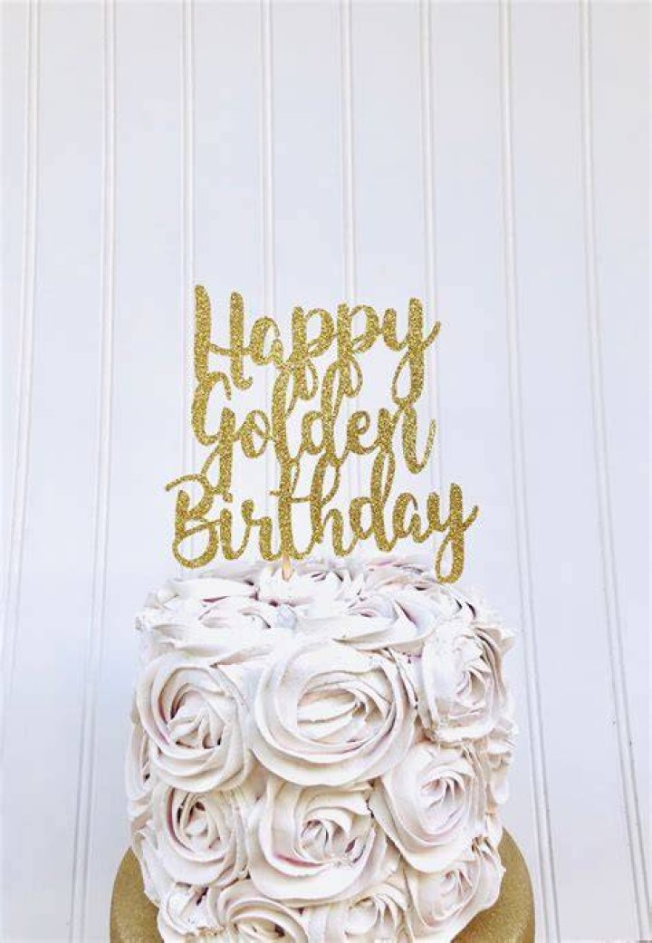 Happy Golden Birthday Cake Topper Golden Birthday Cake Etsy Canada