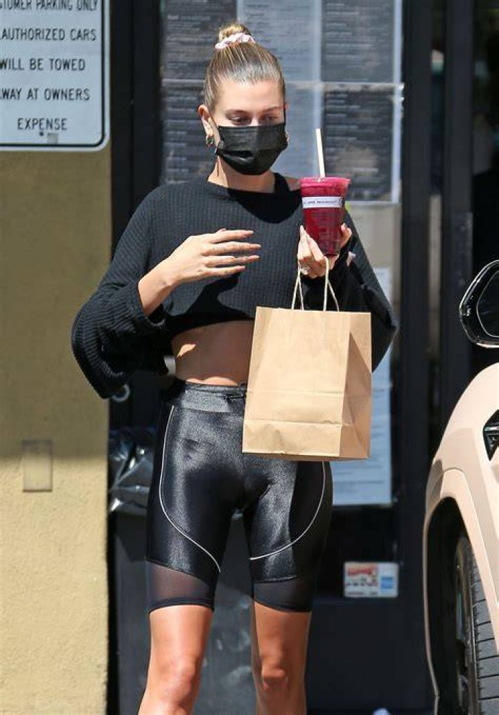 luvcelebs Hailey Bieber Seen after her workout in West Hollywood