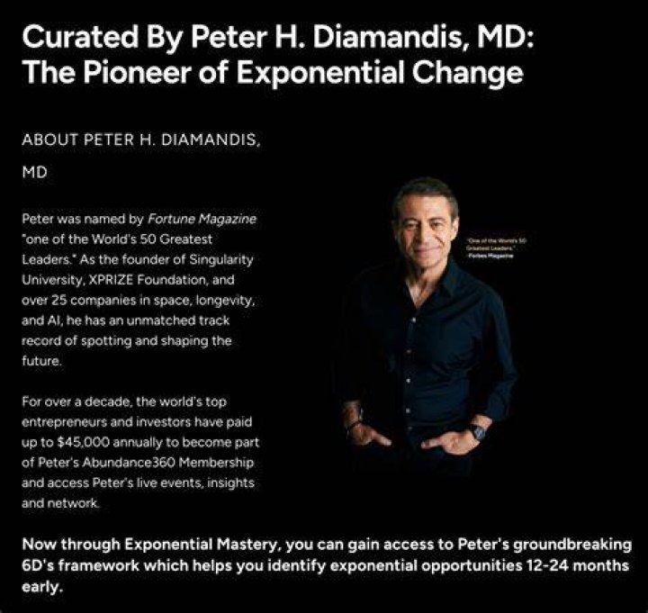 Peter Diamandis Implications of Exponential Technologies Digitization