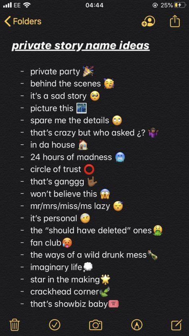 private story names on snapchat 🕊 Clever captions for instagram