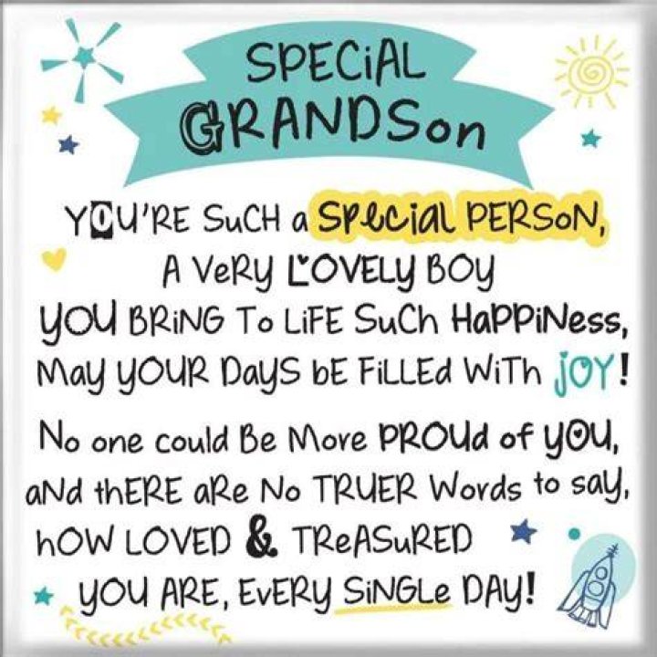 To A Special Grandson On Your Birthday Greeting Card 9 x 6.25 Inches