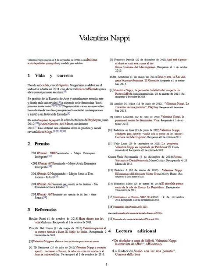 Valentina Nappi Saverio Raimondo Biografia Wikipedia